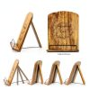 Reallnaive Wooden Cookbook Stand Adjustable Recipe Holder-1
