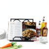 MyGift Cookbook Stand Metal Tree Design Recipe Holder-3