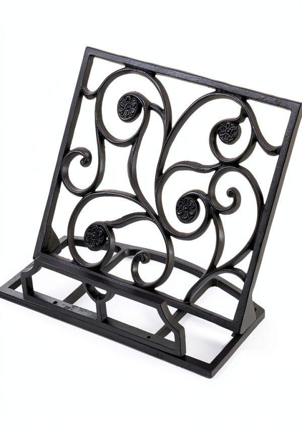 MyGift Cookbook Stand Metal Tree Design Recipe Holder-0