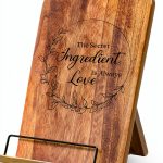 Reallnaive Wooden Cookbook Stand Adjustable Recipe Holder-0