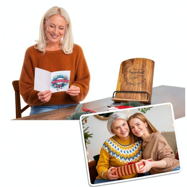 Reallnaive Wooden Cookbook Stand Adjustable Recipe Holder-5