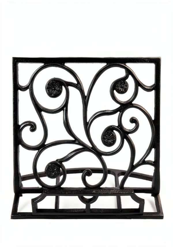 MyGift Cookbook Stand Metal Tree Design Recipe Holder-1