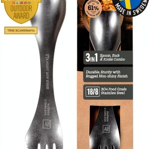 Light My Fire Stainless Steel Camping Spork 3 in 1 Unbreakable Utensil-0